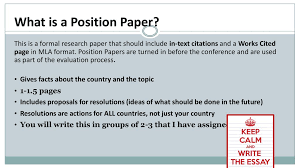 · length must not exceed two pages. Position Papers Ppt Download