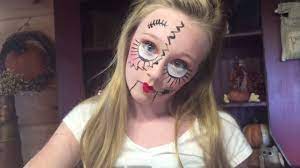 creepy doll face halloween makeup diy