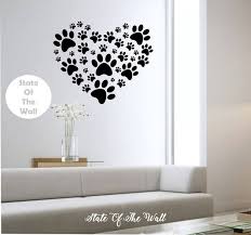 I Love Dogs Heart Wall Decal Sticker