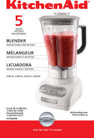 kitchenaid blender ksb550 users manual