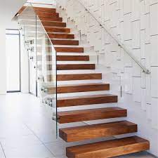 Floating Stair With Glass Railing