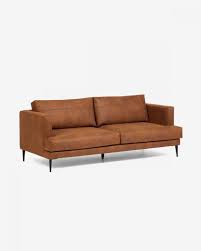 thelma 2 seater sofa in rustic brown