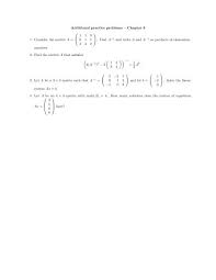 Additional Practice Problems Chapter