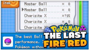 pokemon the last fire red cheats rom tlfr