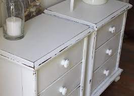 Shabby Chic White Bedside Tables