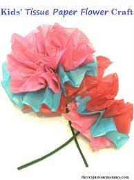 kids tissue paper flower craft there