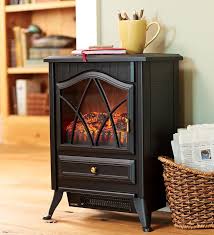 compact electric stove fake fireplace