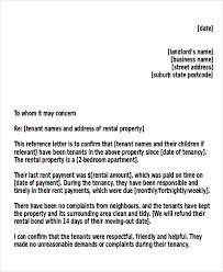 5 Sample Tenant Recommendation Letter Free Sample Example
