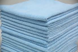 16 x 16 microfiber terry towel blue