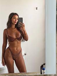 Maya Jama looks unreal in brown bikini as she poses on Instagram