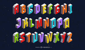 letras 3d vector graphics to