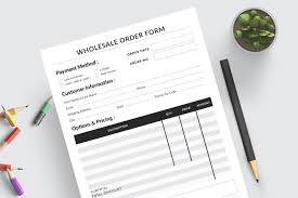 Editable Wholesale Order Form Template