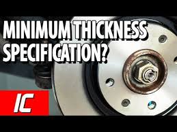 Brake Rotor Minimum Thickness Specification Maintenance