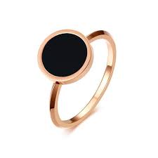 rose gold stainless steel rings for her