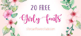 20 Free Cute Girly Fonts Starsunflower Studio Blog