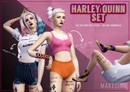 the best sims 4 harley quinn cc packs
