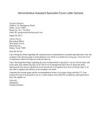 Sample Cover Letter Administrative Assistant University Sample Cover