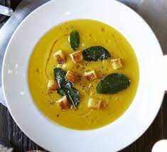 Creamy Butternut Squash Soup With Crispy Sage gambar png