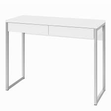 Glossy white modern 2 drawers home office desk.scandinavian design.metal legs. Office Desk In White High Gloss 2 Drawers Function Furniture123