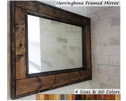 herringbone reclaimed wood framed
