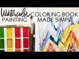 Watercolor Coloring Book Painting Made