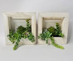 wall art decor wood planter box