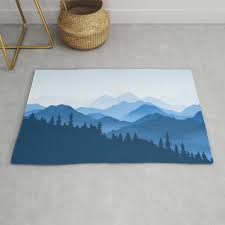 clic blue mountains rug by dmosan