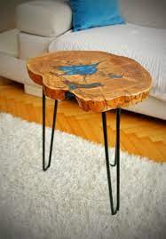 Live Edge End Table Round Coffee Table