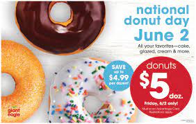 25 giant eagle card for national donut day