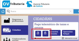 Pago telemático de taxas/prezos