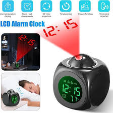 Led Alarm Clock Wall Projection Lcd