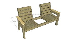 Double Chair Bench With Table Plans