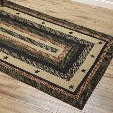 tartan star appliqued jute area rugs