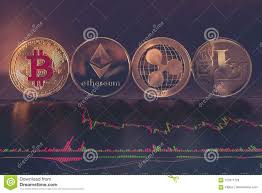 Bitcoin Ethereum Ripple And Litecoin Cryptocurrency With