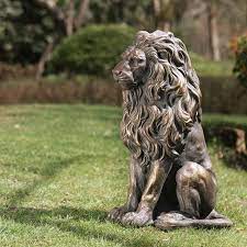 Mgo Guardian Sitting Lion Statue