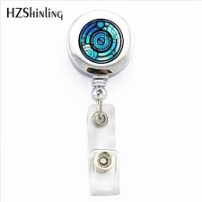 Us 2 6 35 Off 2017 New Time Lord Id Card Holder Doctor Who Retractable Metal Card Badge Holder Doctor Who Office Badge Reel In Brooches From Jewelry