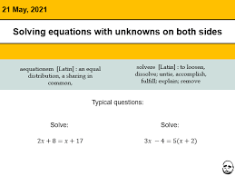 Solving Equations Ticktockmaths