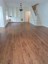 red oak stained early american and bona