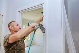 install door trim with uneven walls