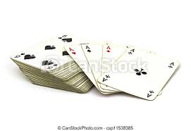Deck of cards 13 terms Ace Card Deck Of Old Playing Cards With Ace Cards On Top Isolated On White Background Canstock