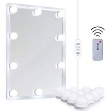 Led Vanity Mirror Lights Kit Remote Controlled Makeup Mirror Lighting Fixture With 2 Color Modes 10 Dimmable Bulbs For Vanity Table Set Bathroom Mirror Mirror Not Included Walmart Com Walmart Com