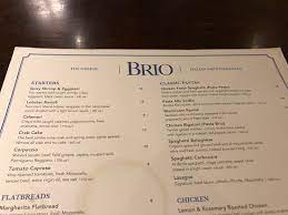 brio tuscan grille menu picture of