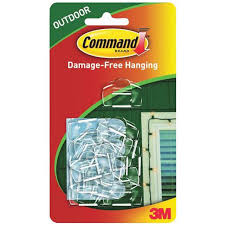 Command Outdoor Light Clips Clear Clips