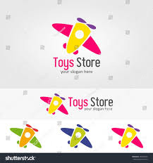 Lovely Airplane Toy Shop Logo Design Stock Vector Royalty