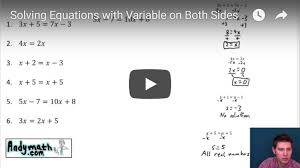 Solving Equations With Variables On