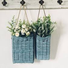 Door Basket With Flower Farmhouse Wall