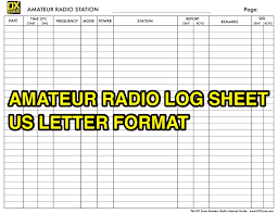 radio station log sheet in us