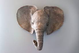 Baby Elephant Head Ultimate Paper Mache