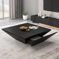 Square Drum Coffee Table With Storage