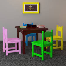 solid wood kids table chair set kids